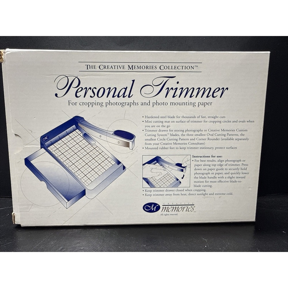 Creative Memories Personal Trimmer Paper Photo Cutter w/ Drawer Scrapbooking